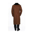 Mens Rust three Button Notch Lapel Big And Tall Overcoat