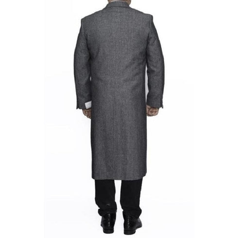 Grey Big And Tall Full Length 48 Long Overcoat