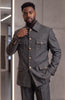 Pronti Leisure Jacket Suit 2 Piece Black Denim Style BP8104