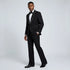 Bootcut wedding suit Black Shawl Lapel Bootcut Tuxedo with Stone Trim – Prom and Wedding