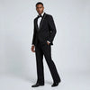Bootcut wedding suit Black Shawl Lapel Bootcut Tuxedo with Stone Trim – Prom and Wedding