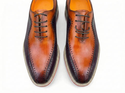 Stylish Two-Tone Brogue Oxford
