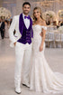 Purple Prom Suit - Purple Prom Outfit -White and Purple Prom  Tuxedo