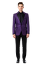 Alberto Nardoni Purple Notch Lapel Floral Sportcoat