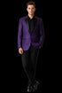 Alberto Nardoni Purple Notch Lapel Floral Sportcoat