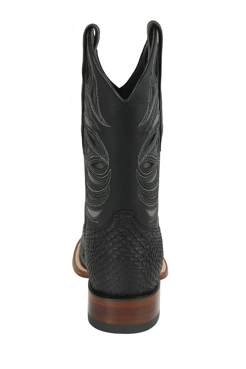 Python Snake Boots Mens Square Toe