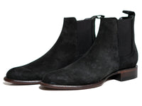 Los Altos Men's Toe Roper Boot Gamuza Black - Gamuza Black