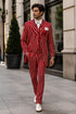 Red and White Pinstripe Gangster 1920s Pinstripe Suit - Mens  Fashion Suit