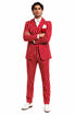 Light Red and White Pinstripe - Gangster 1920s Pinstripe Suit - Mens  Fashion Suit