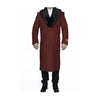Mens Burgundy Wine Maroon Big And Tall Notch Lapel Overcoat