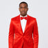 Red Satin Tuxedo Set – 4-Piece Statement for Weddings & Proms