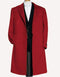 Red Trench Coat - Long Red Coat - Mens Red Peacoat - Mens Red Overcoat - Wool Fabric