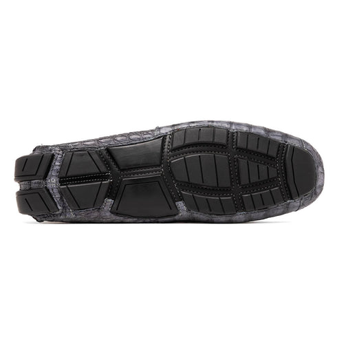 Marco Di Milano Remo Gray Caiman Crocodile Driving Shoes