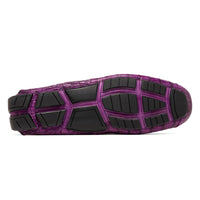 Marco Di Milano Remo Purple Caiman Crocodile Driving Shoes