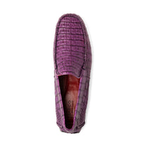 Marco Di Milano Remo Purple Caiman Crocodile Driving Shoes
