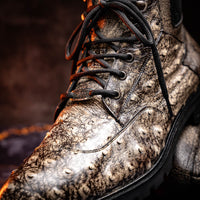 Marco Di Milano Renzo Stone Black Leather Shoe