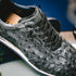 Zelli Rio Genuine Ostrich Quill Sneakers in Faded Black