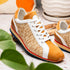 Zelli Ripi Hand-Woven Sueded Calfskin Luxury Sneakers in Brown