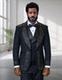 Statement Men's 3 Piece Tuxedo - Colorful Rhinestone Design