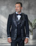 Statement Men's 3 Piece Tuxedo - Colorful Rhinestone Design