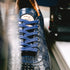 Zelli Rocco Hand-Burnished Crocodile Embossed Sneakers in Navy