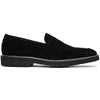 Zelli Roma Versatile Italian Suede Penny Loafers in Black