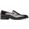 Zelli Roma Hand-Burnished Calfskin Penny Loafers in Black