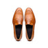 Zelli Roma Hand-Burnished Calfskin Penny Loafers in Camel