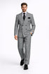 Suits With Baggy Pleated Pants - Wide Leg Pants 100% Wool - Classic Fit in Black and White Plaid Color by Rossiman