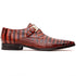 Marco Di Milano Rovigo Cognac Crocodile Monk-Strap Loafers 
