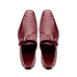 Marco Di Milano Luigi Wine Caiman Crocodile Monk Strap Dress Shoes