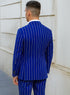 Royal Blue Pinstripe Suit - Gangster Suit - 1920's Suit - Double Breasted Suit
