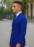 Royal Blue Pinstripe Suit - Gangster Suit - 1920's Suit - Double Breasted Suit