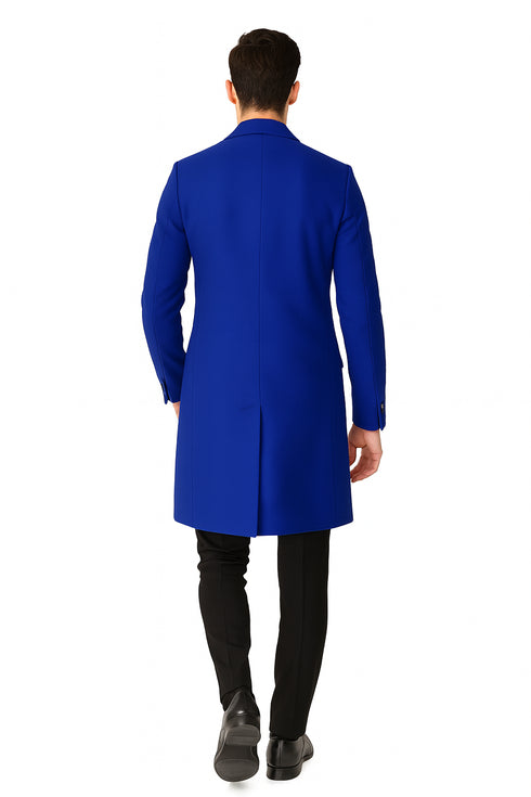 Royal Blue Peacoat - Mens Royal Blue Peacoat