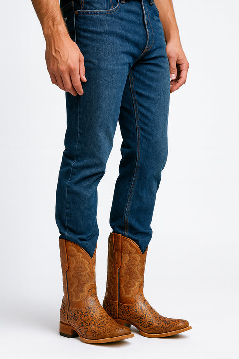 Hand Tooled Cowboy Boots Print