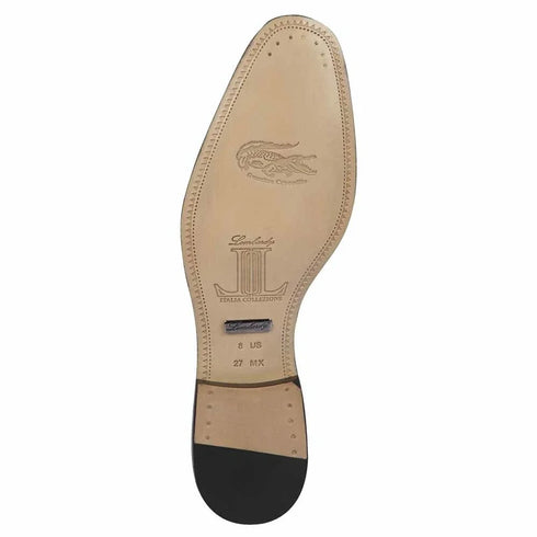 Mens Navy Crocodile and Calfskin Leather Slip-On Dress Loafers