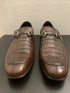 Men’s Regal Brown Slip-On Shoes – Genuine Crocodile & Calfskin Leather