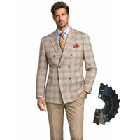 Men Regular-Fit Windowpane Blazer Jacket