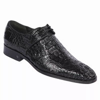 Men’s Black Genuine Full Crocodile Leather Lace-Up Dress Shoes
