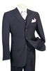Mens Classic 3 Button Vested Dress Suit in Navy