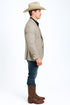Western Blazer - Saco Para Hombre -Mens Double Button Western Taupe Blazer