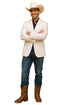 Western Blazer - Saco Para Hombre - Mens Double Button Western White Blazer