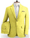 Linen Suit - Mens Summer Suits Safari Yellow Color - Beach Wedding