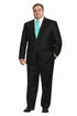 Mens Modern Fit Shiny Sharkskin Suit in Black