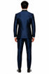Shiny Indigo Tuxedo - Sharkskin Royal Blue Tuxedo Suit