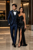 Shiny Indigo Tuxedo - Sharkskin Royal Blue Tuxedo Suit