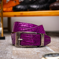 Marco Di Milano Silvio Belt Purple Leather Loafer