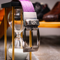 Marco Di Milano Silvio Belt Purple Leather Loafer