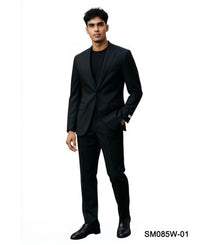 Stacy Adams Men's 2 Piece Modern Fit Suit - Solid Colors