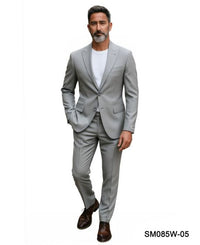 Stacy Adams Men's 2 Piece Modern Fit Suit - Solid Colors